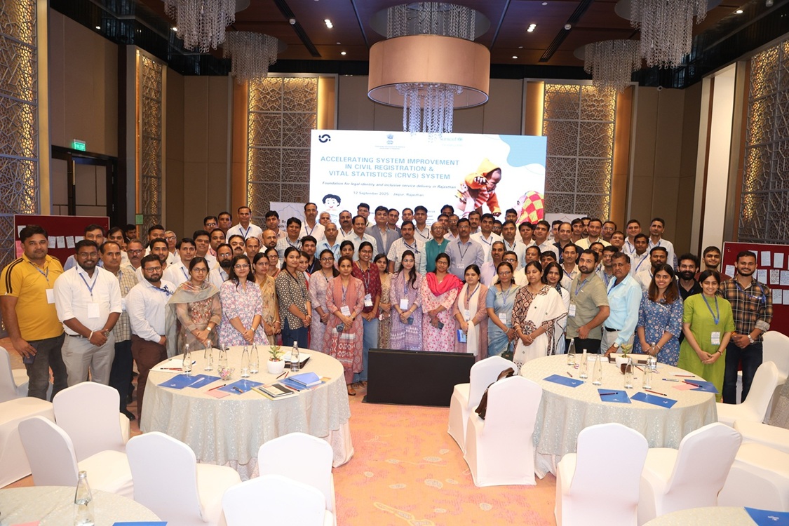 आर्थिक एवं सांख्यिकी निदेशालय द्वारा यूनिसेफ के सहयोग से जयपुर में सिविल रजिस्ट्रेशन एवं जीवनांक सांख्यिकी (सीआरवीएस) सम्मेलन का आयोजन